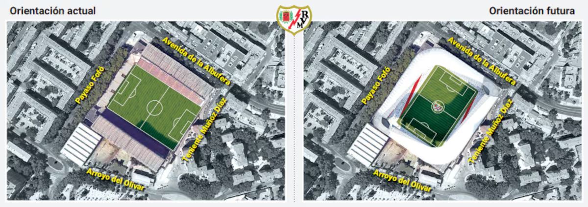Plans for a stadium in Vallecas.
