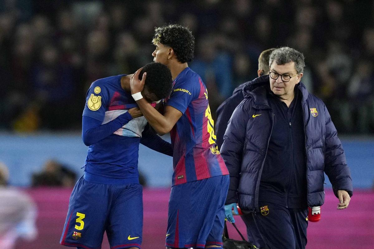 Balde exits the pitch.