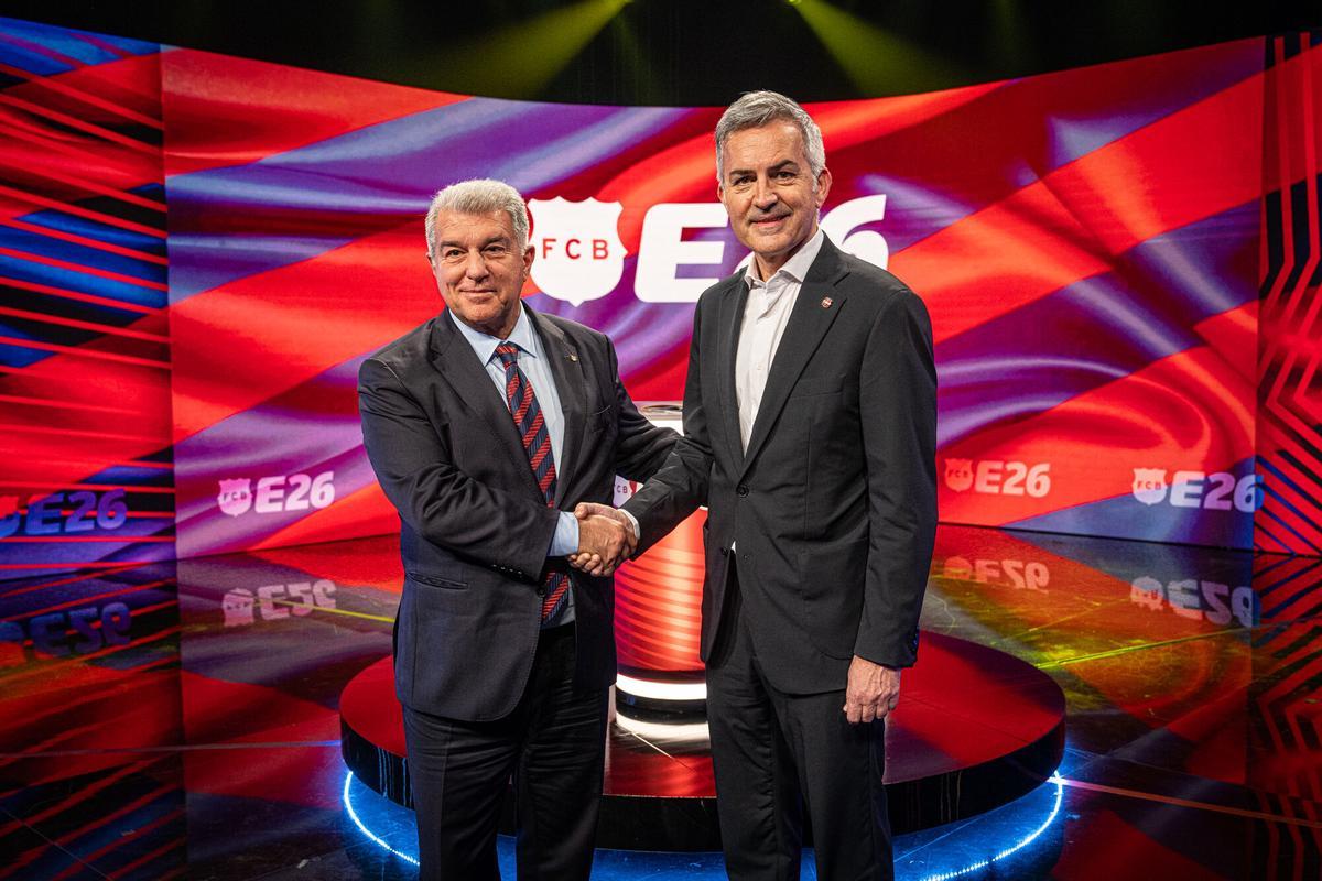 Joan Laporta and Victor Font clash in fiery last debate before Barcelona President is elected