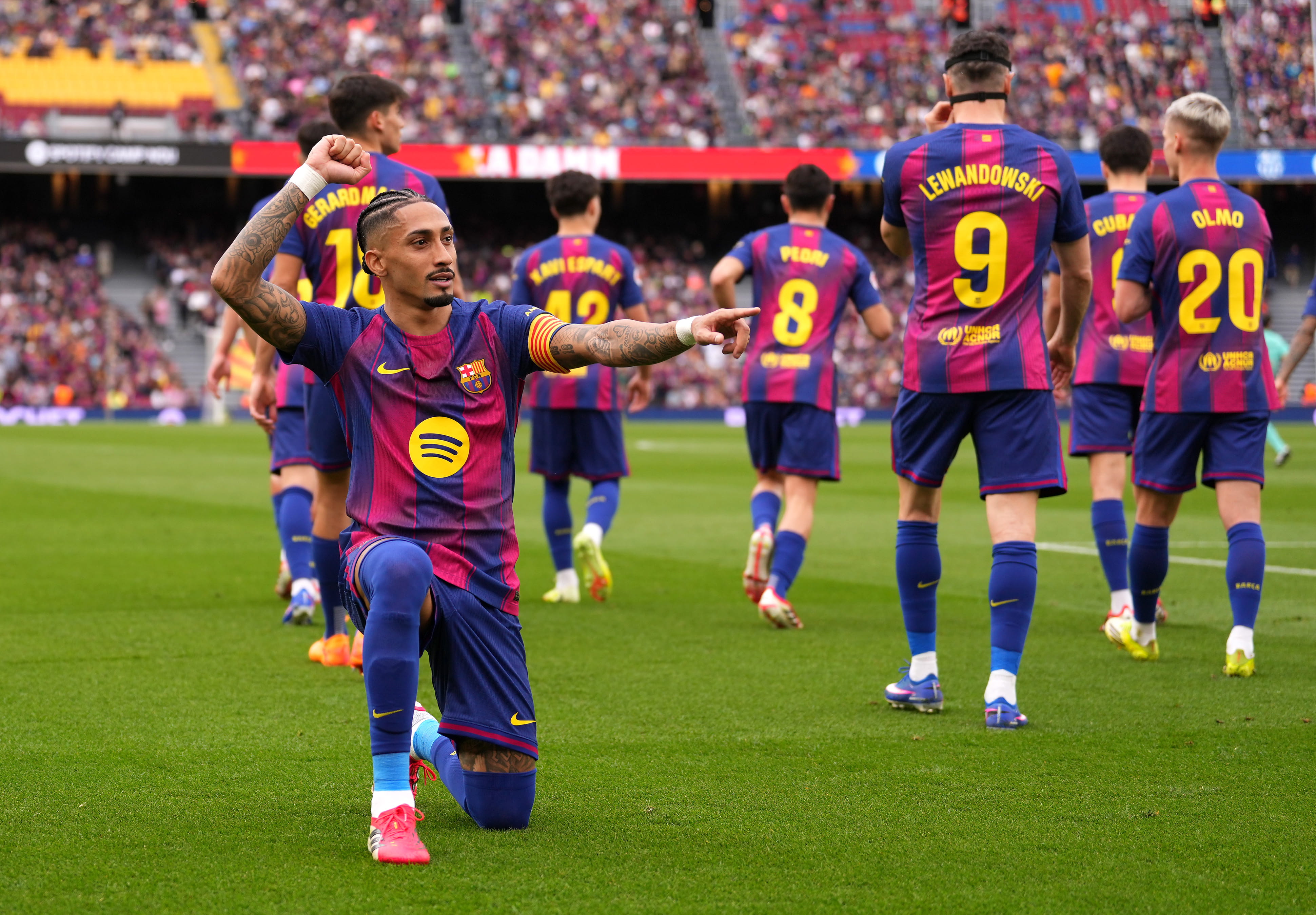 Barcelona player ratings against Sevilla: Raphinha leads from the front at Spotify Camp Nou